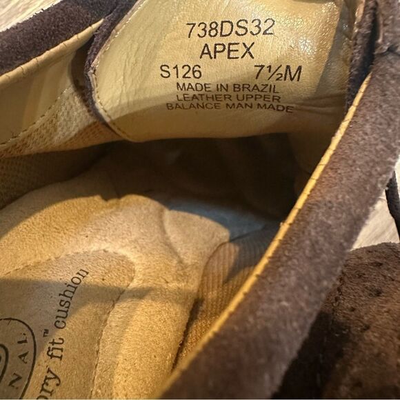 DR. SCHOLLS Bootie Women 7.5 Apex Wedge Ankle Lace Up Brown Leather Suede - Picture 8 of 9